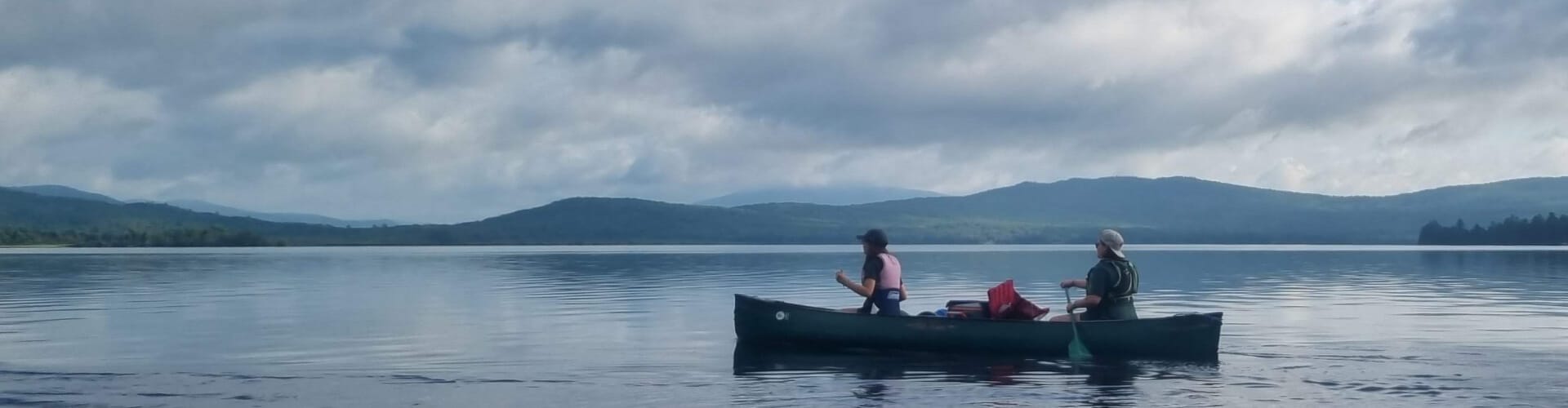 canoeing on the lake at Wyonegonic Camp